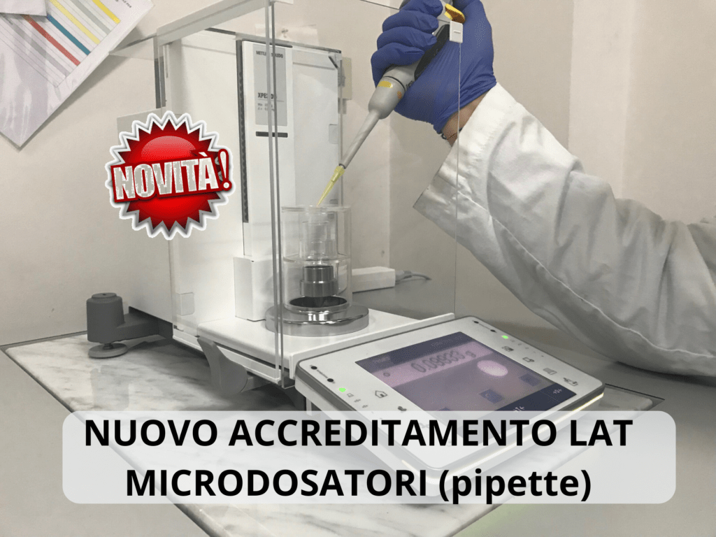 Nuova estensione di accreditamento LAT : Microdosatori (pipette)